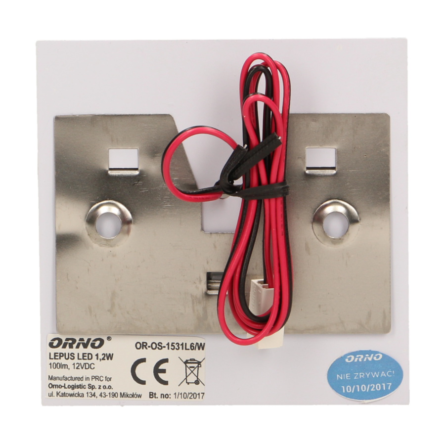 LEPUS LED 1,2W, oprawa schodowa natynkowa, 12V DC, 100lm, 6000K, biała