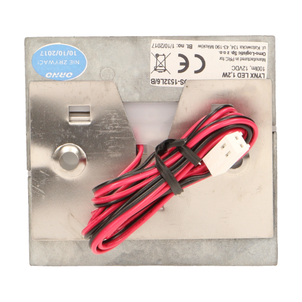 LYNX LED 1,2W, oprawa schodowa natynkowa, 12V DC, 100lm, 6000K, czarna