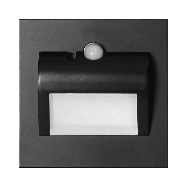 DRACO LED NEW recessed stairway light 1.5W, 12VDC, 30lm, 6000K, black