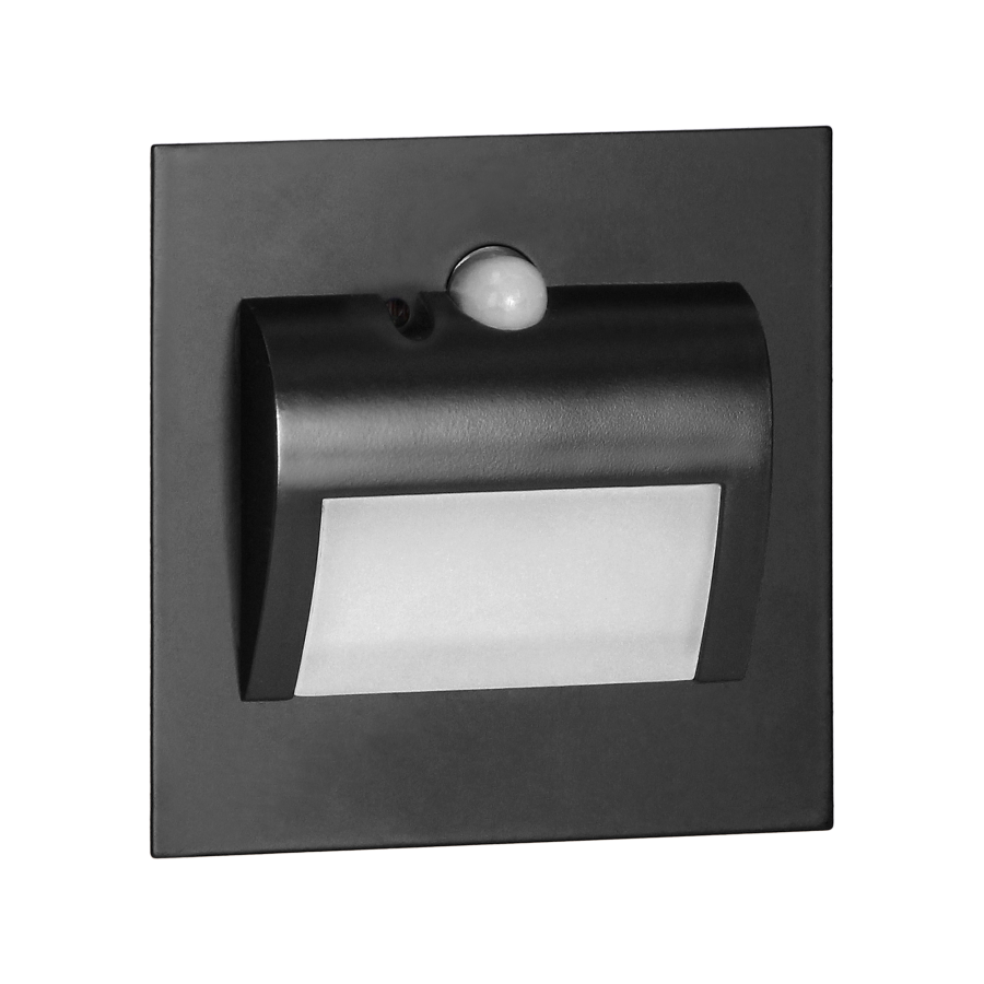 DRACO LED NEW recessed stairway light 1.5W, 12VDC, 30lm, 6000K, black