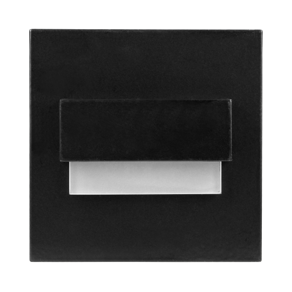 TRACO LED 1.5W staircase light fitting, 12VDC, 30lm, 3000K, black