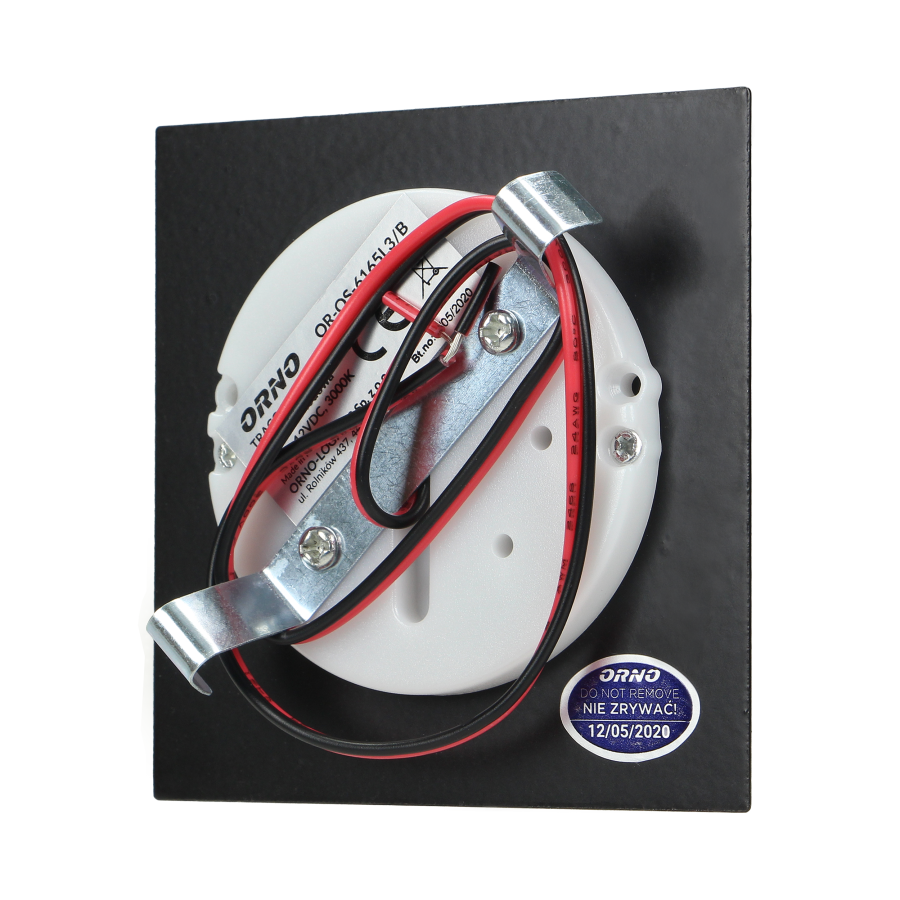 TRACO LED 1,5W, oprawa schodowa podtynkowa, 12VDC, 30lm, 3000K, czarny, innowacyjny sposób montażu