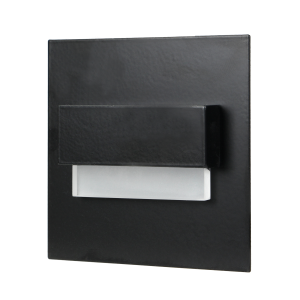 TRACO LED 1,5W, oprawa schodowa podtynkowa, 12VDC, 30lm, 6000K, czarny, innowacyjny sposób montażu