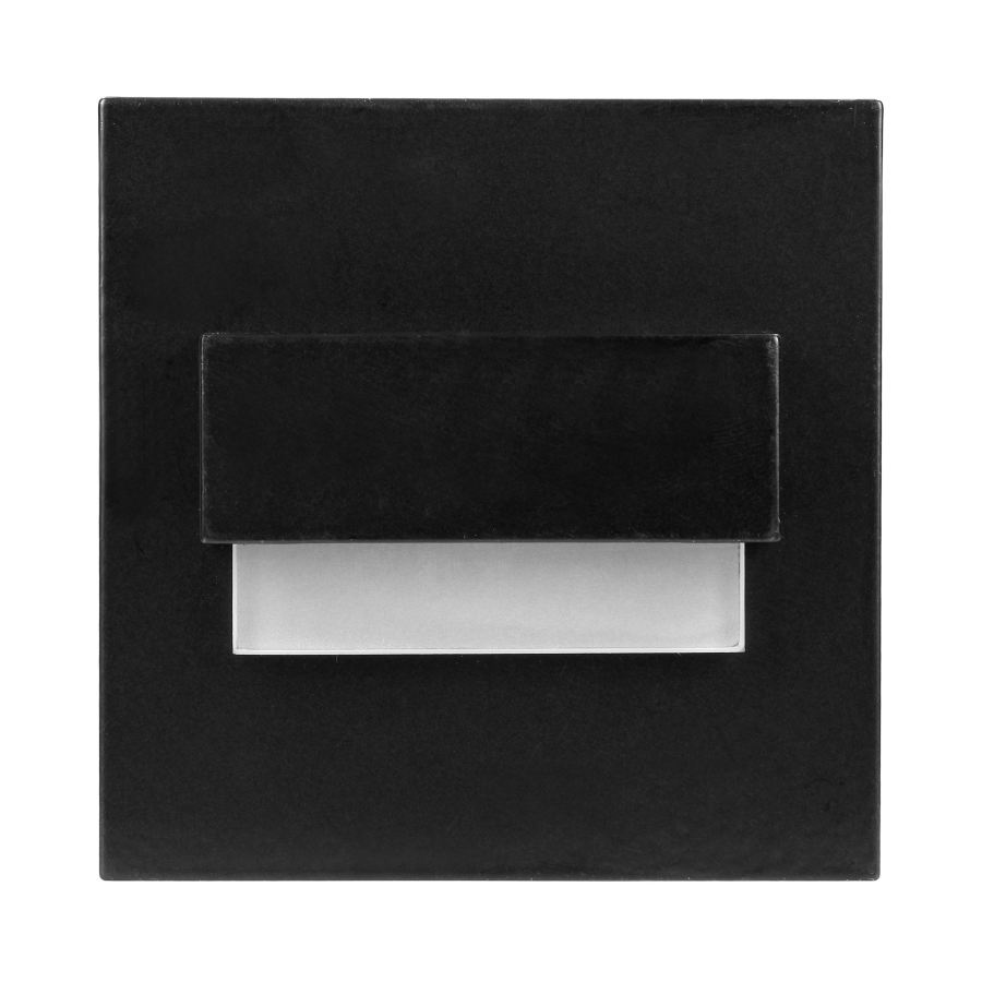 TRACO LED 1.5W staircase light fitting, 12VDC, 30lm, 6000K, black