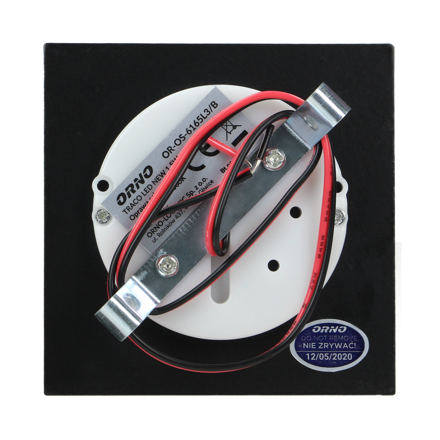TRACO LED 1,5W, oprawa schodowa podtynkowa, 12VDC, 30lm, 6000K, czarny, innowacyjny sposób montażu