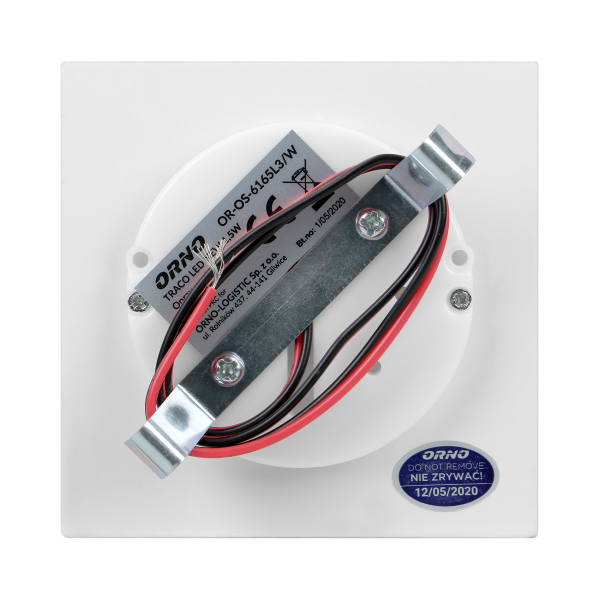 TRACO LED 1,5W, oprawa schodowa podtynkowa, 12VDC, 30lm, 6000K, biały, innowacyjny sposób montażu