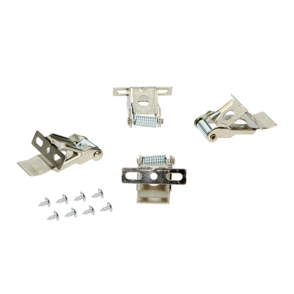 Clips for mounting LED panel in plaster-cardboard plates