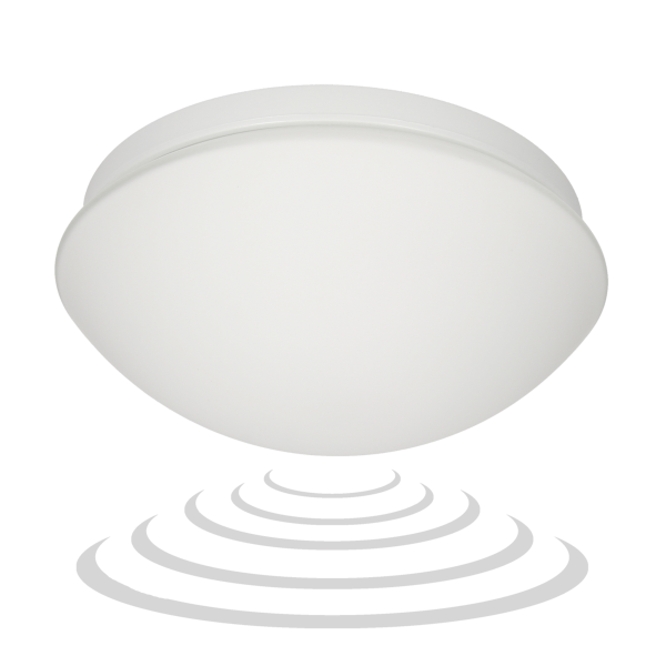 E27 lighting fixture MARIN with microwave sensor, IP44