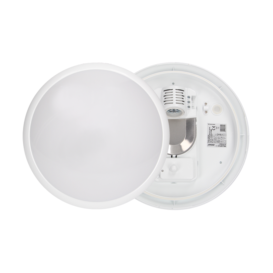 E27 lighting fixture BREVA with microwave sensor, IP44