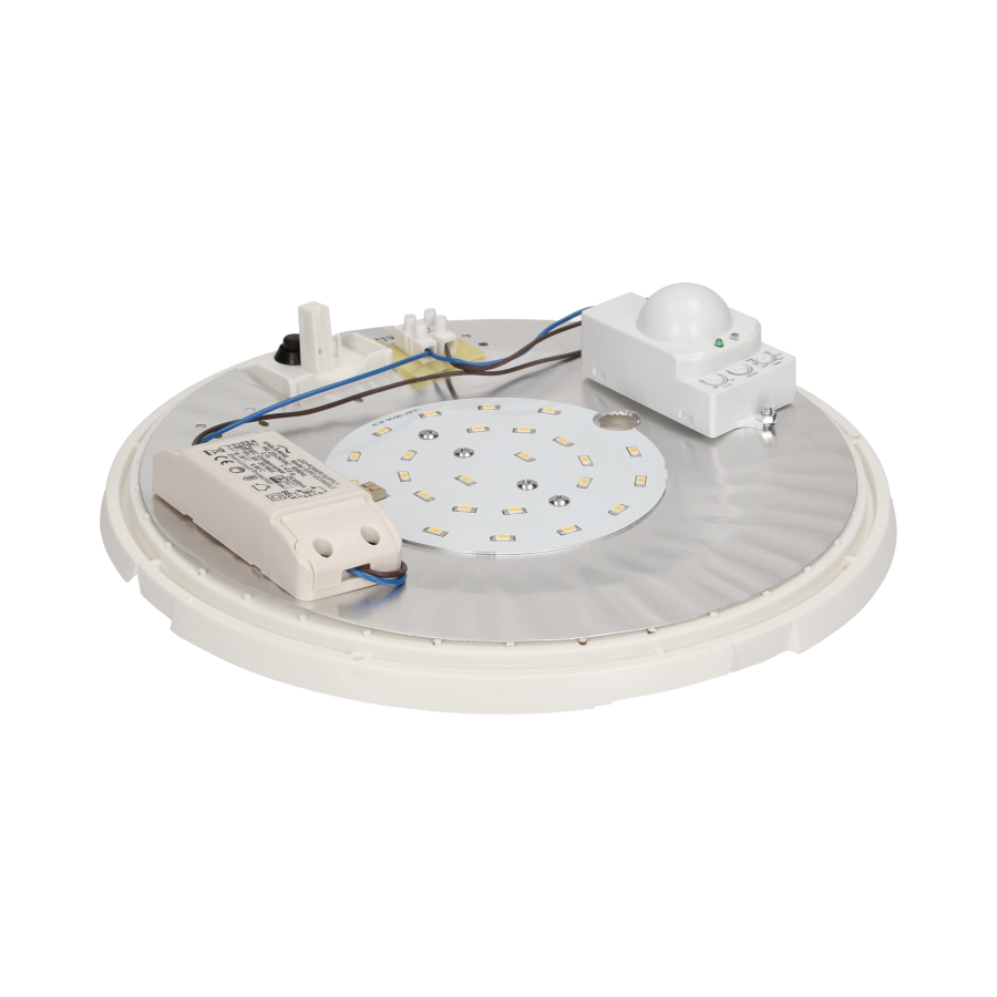 LED lighting fixture HELM with microwave sensor, 12W, IP44