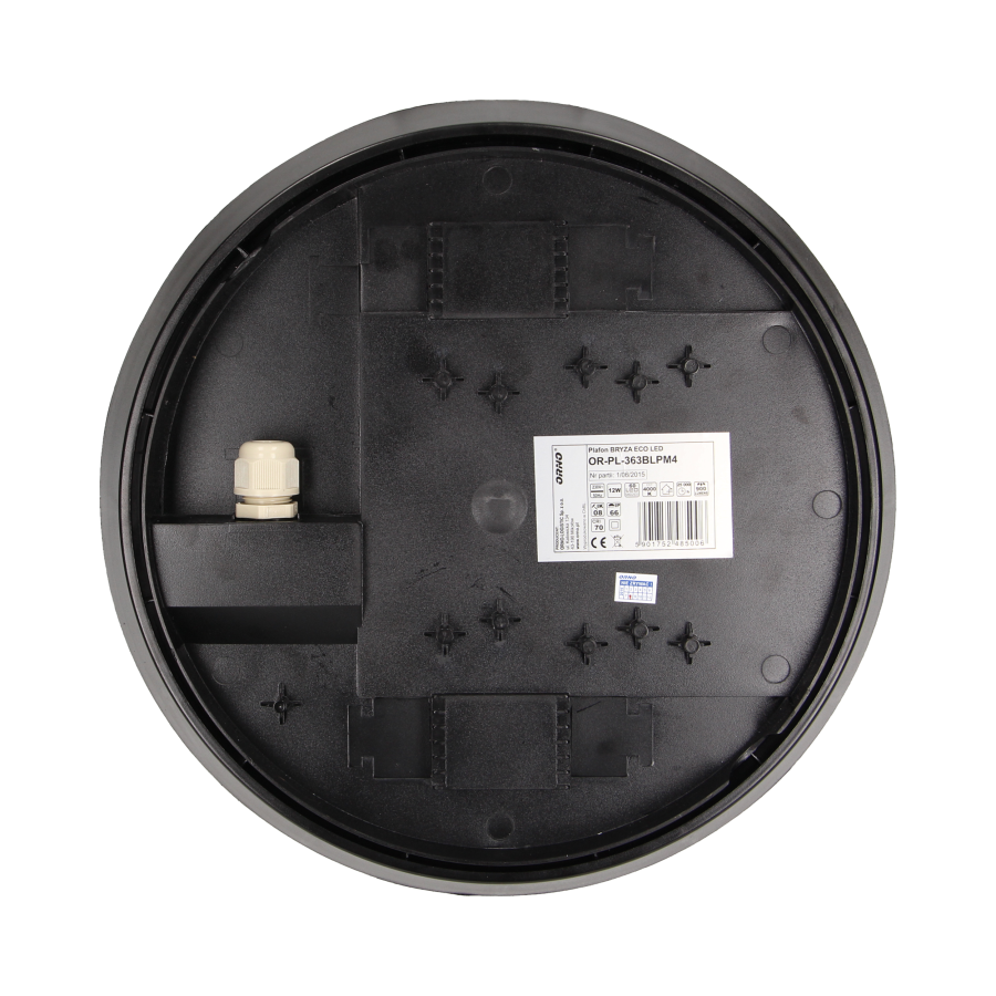 Plafon BRYZA ECO LED 12W, czarny