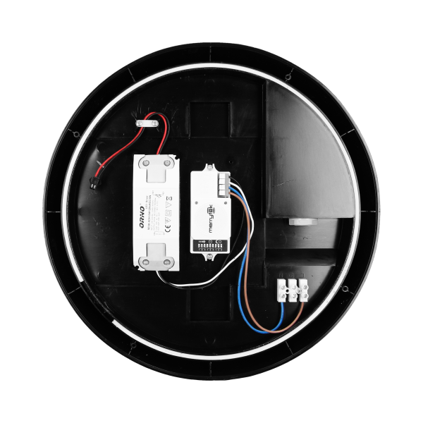Plafon BRYZA ECO LED z mikrofalowym czujnikiem ruchu, czarny, 12W