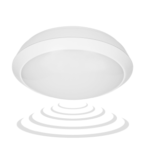 Plafon BRYZA ECO LED z mikrofalowym czujnikiem ruchu, biały, 12W