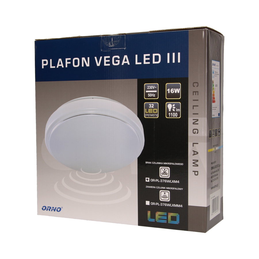 LED lighting fixture VEGA LED III, 16W