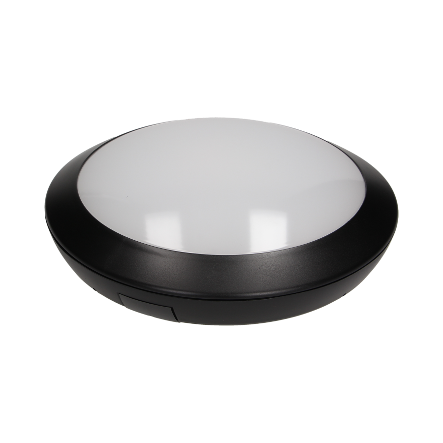 Plafon ZEFIR LED z mikrofalowym czujnikiem ruchu, czarny, 25W