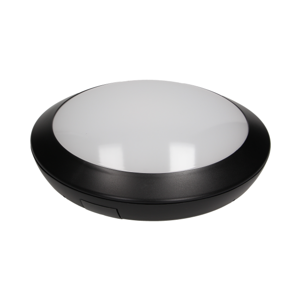 Plafon ZEFIR LED z mikrofalowym czujnikiem ruchu, czarny, 25W