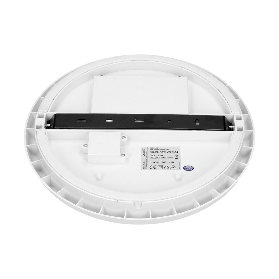 CERS LED 22W, plafon oświetleniowy, 2000lm, IP65, 4000K, poliwęglan mleczny, biały