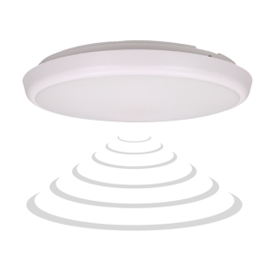 LED lighting fixture CERS with microwave motion sensor, 22W