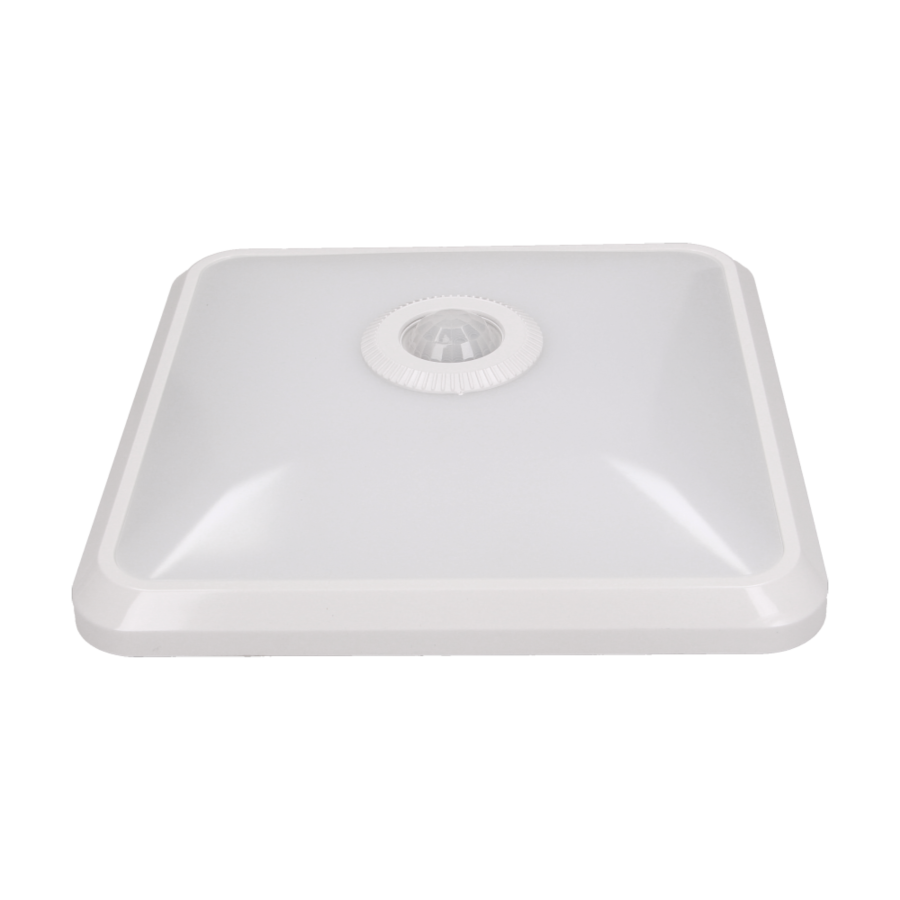 NYK LED 12W, plafon z czujnikiem ruchu, 850lm, IP20, 4000K, poliwęglan mleczny, biały