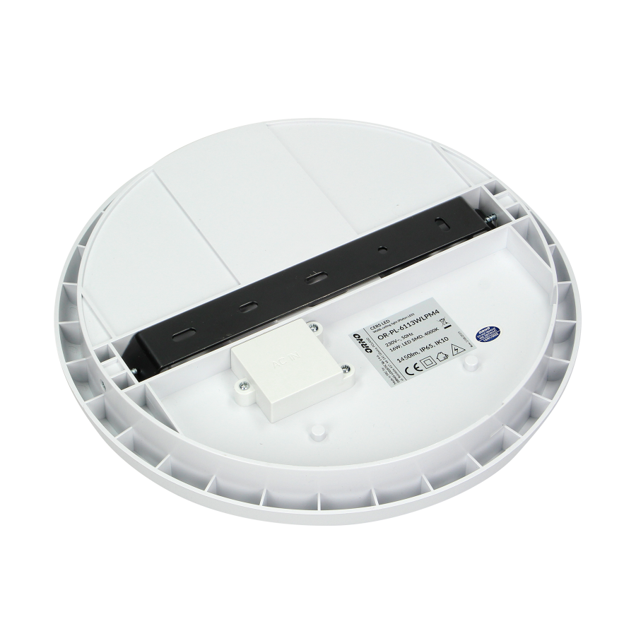 CERS LED 16W, plafon oświetleniowy, 1300lm, IP54, 4000K, poliwęglan mleczny, biały