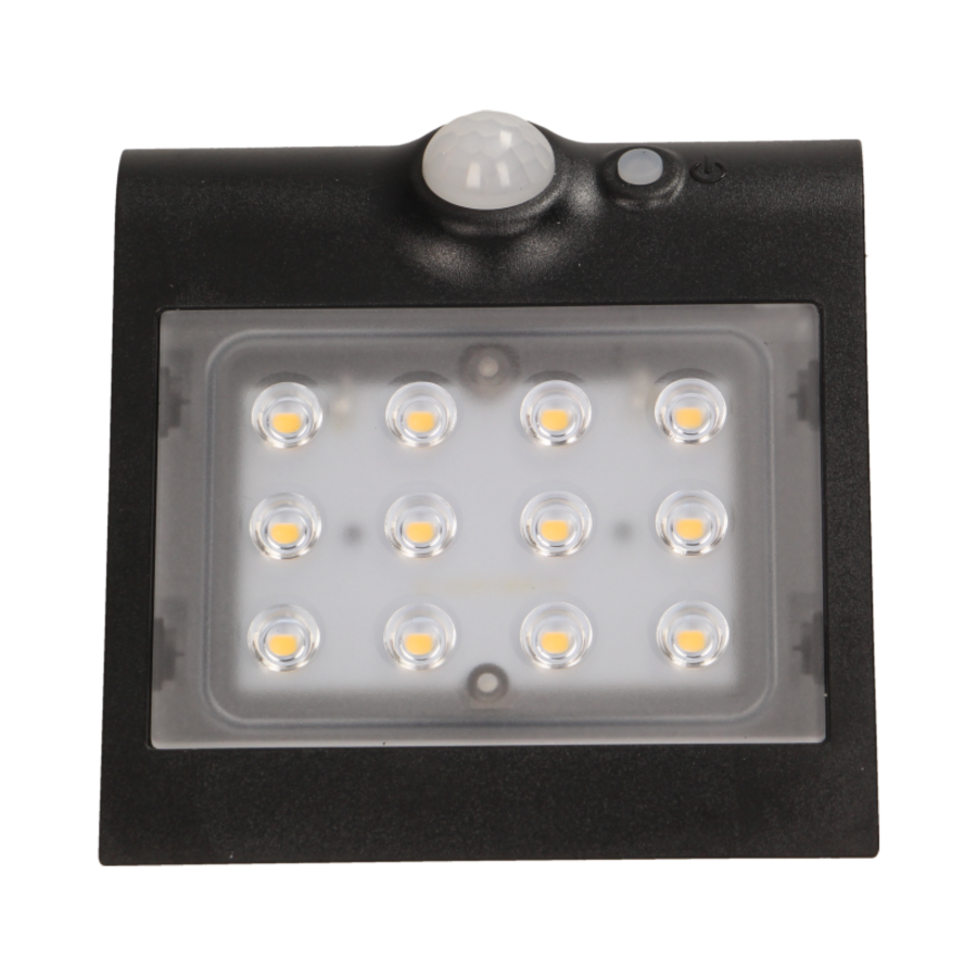 LED solar garden lamp SILOE with motion sensor, black