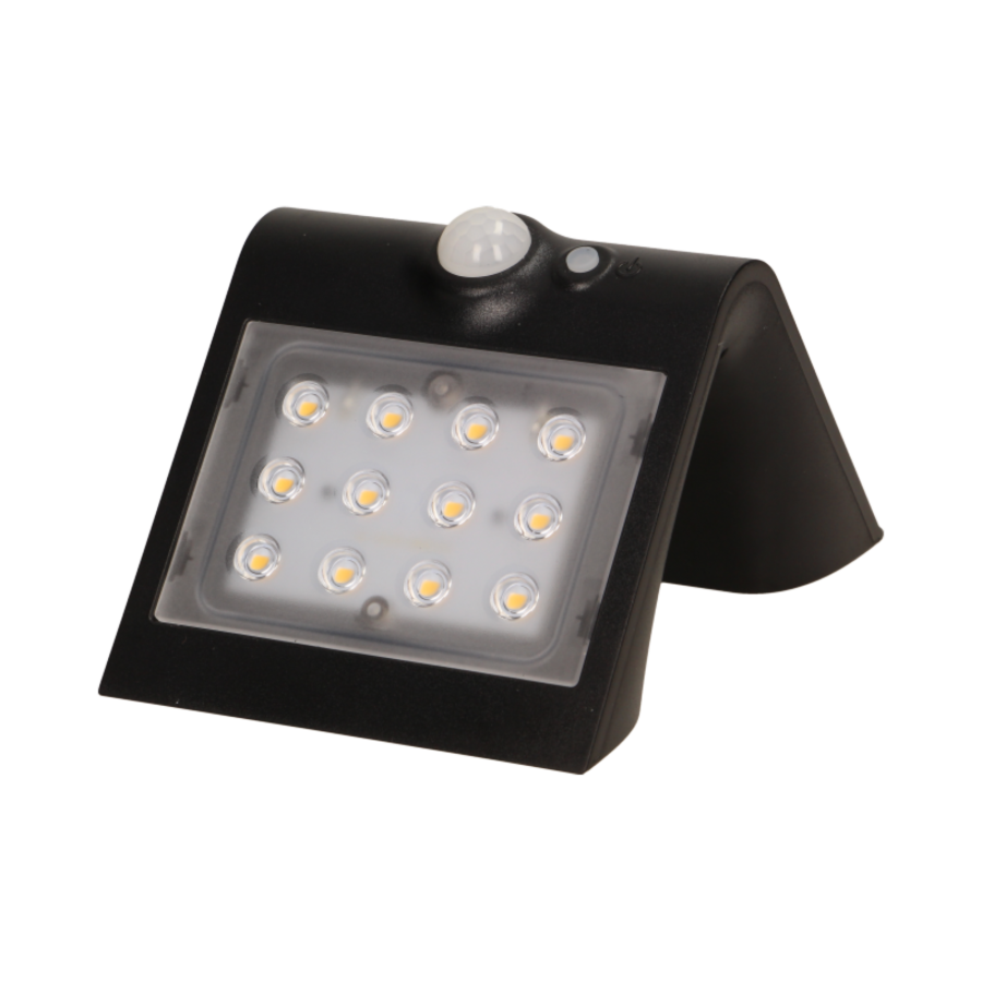 LED solar garden lamp SILOE with motion sensor, black