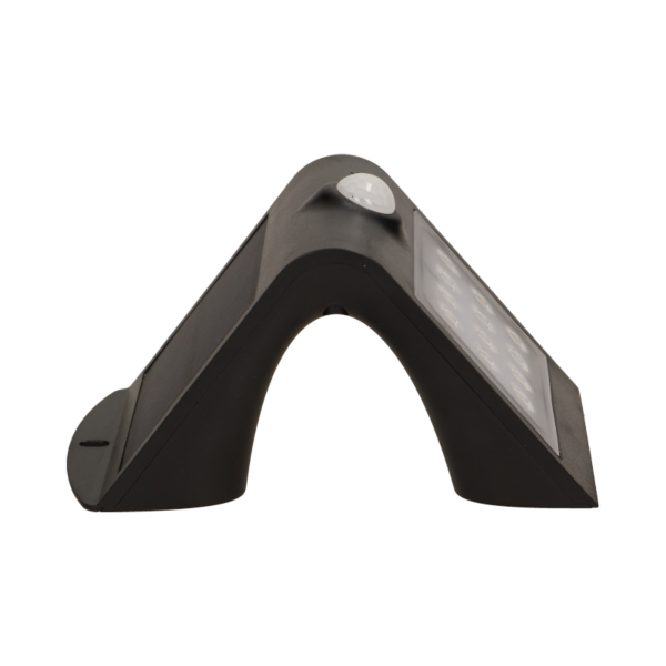 SILOE LED 1,5W, lampa solarna z czujnikiem ruchu 120st, 190lm, IP65, 4000K, 1200mAh, podwójne źródło światła, czarna