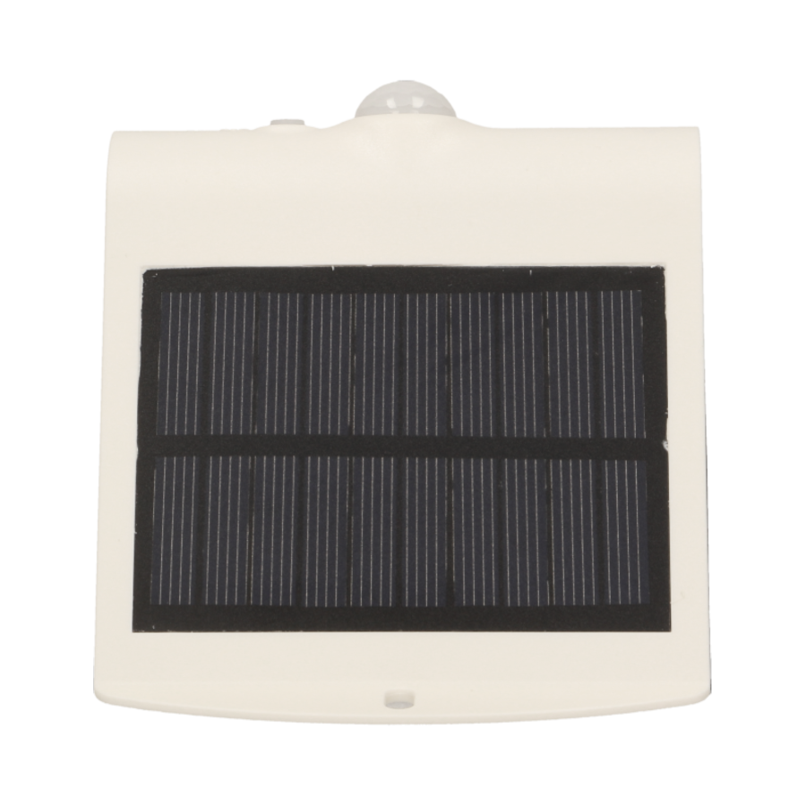 SILOE LED 1,5W, lampa solarna z czujnikiem ruchu 120st, 190lm, IP65, 4000K, 1200mAh, podwójne źródło światła, biała