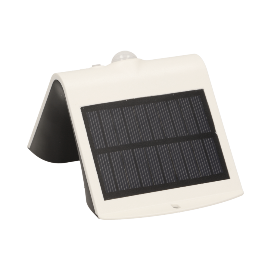 LED solar garden lamp SILOE with motion sensor, white