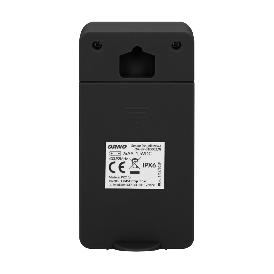 Wireless outdoor sensor for the extension of OR-SP-3100 weather station, black