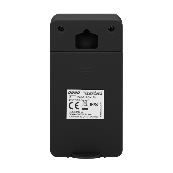 Wireless outdoor sensor for the extension of OR-SP-3100 weather station, black