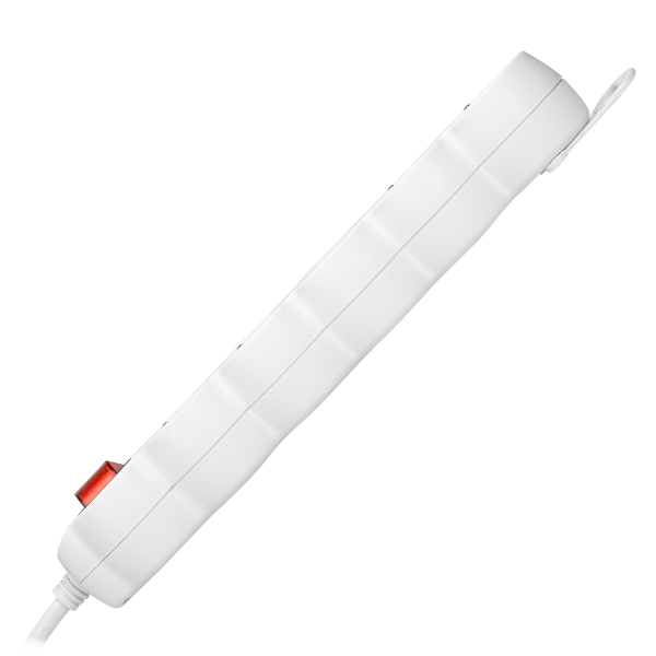 Extension sockets 5x 2P+E (schuko), with a central switch and a cord 1,5m long H05VV-F 3x1.0mm², white