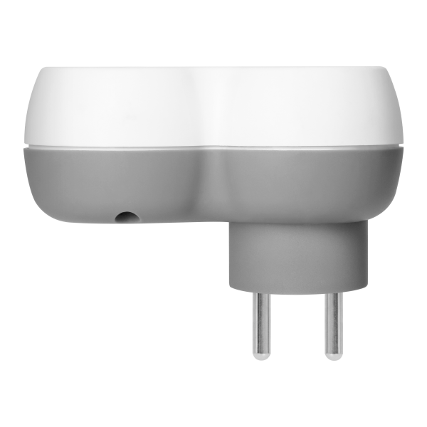 Rozgałęźnik 2P+Z, USB-A+C, biało-szary