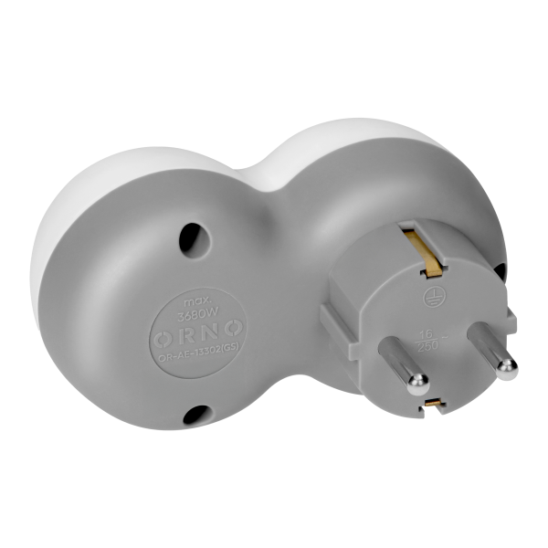 Rozgałęźnik 2P+Z, USB-A+C, schuko, biało-szary