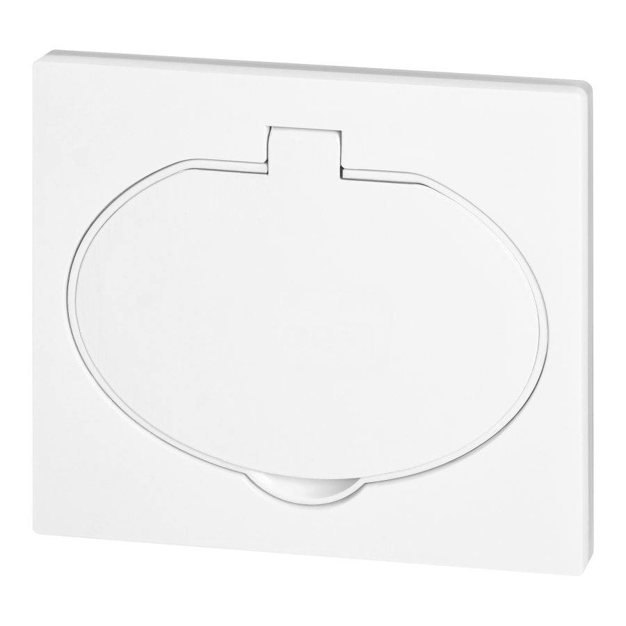 Hermetic, flush-fitting socket, IP44, 1x2P+E(Schuko), white