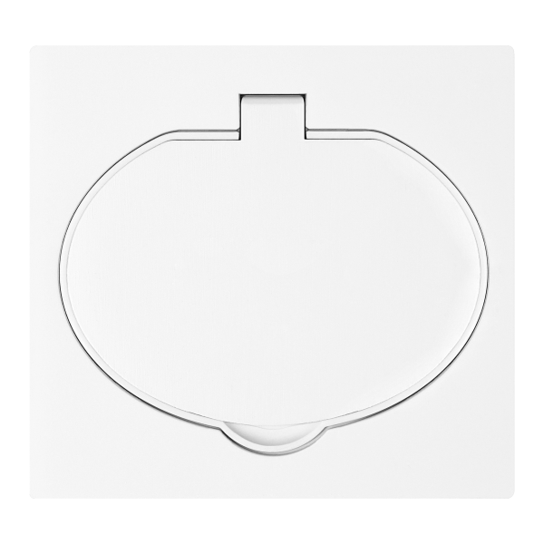 Hermetic, flush-fitting socket, IP44, 1x2P+E(Schuko), white