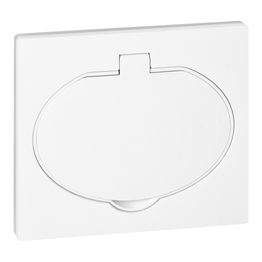 Hermetic, flush-fitting socket, IP44, 1x2P+E(Schuko), white