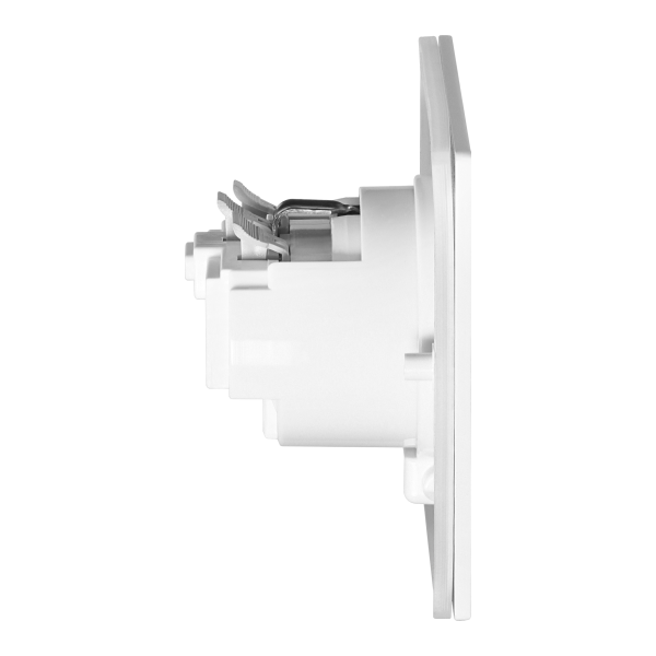 Hermetic, flush-fitting socket, IP44, 1x2P+E(Schuko), white