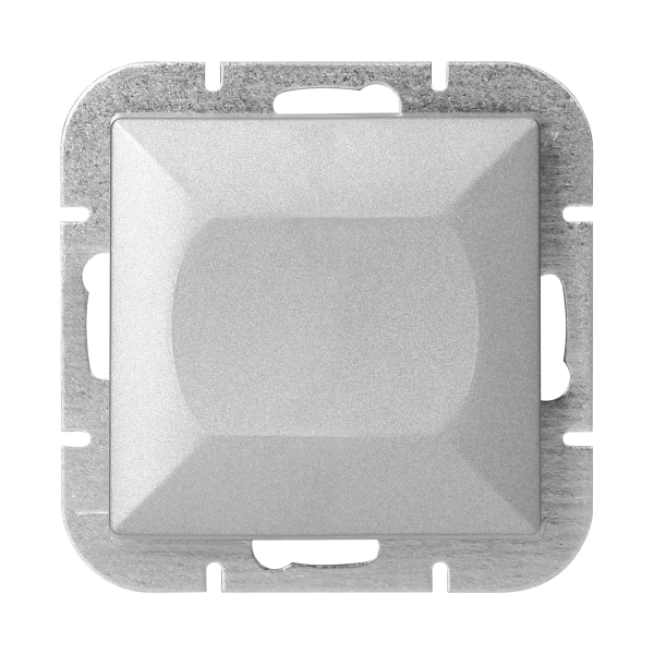 Flush-mounted single-pole switch Pearl, 10A, 250V, WP-1P, silver