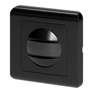 Czujnik ruchu, 2 żyłowy, 160°, IP20, 300W, do puszki, czarny