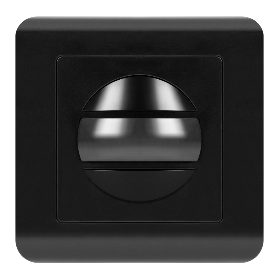Motion sensor for installation box, 2-wire, 160°, IP20, 300W, black