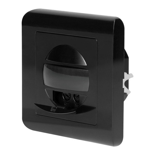 Motion sensor for installation box, 2-wire, 160°, IP20, 300W, black