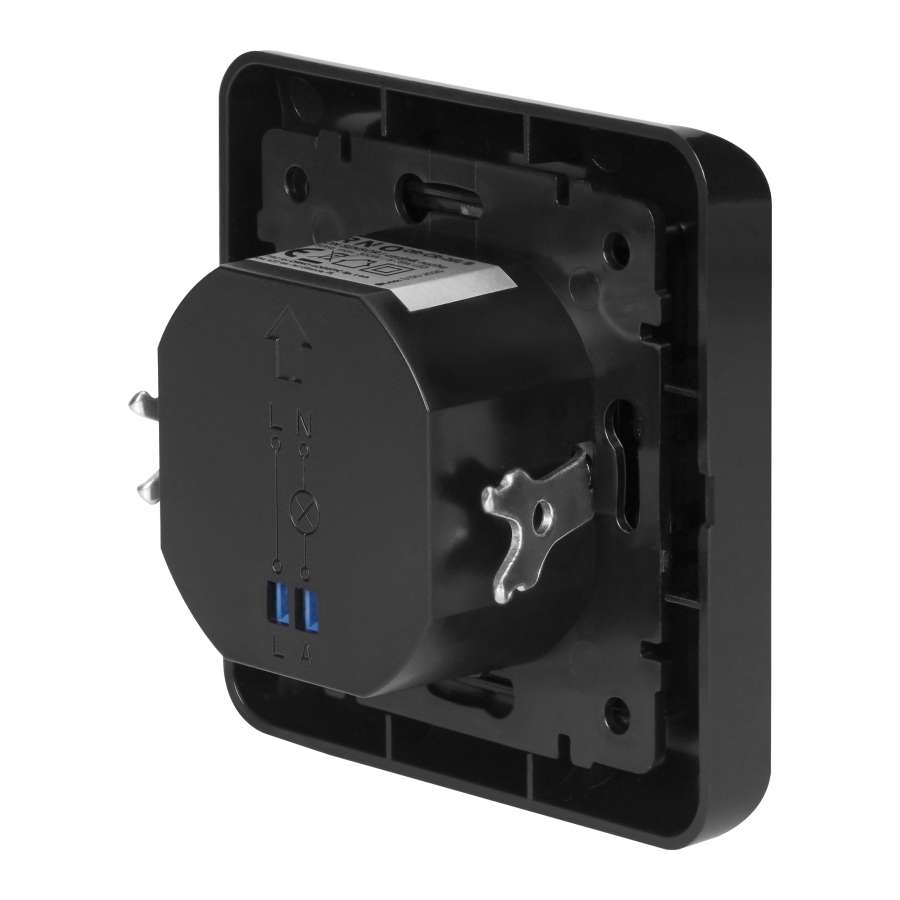 Motion sensor for installation box, 2-wire, 160°, IP20, 300W, black