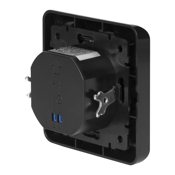 Motion sensor for installation box, 2-wire, 160°, IP20, 300W, black