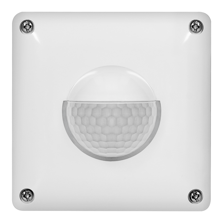 PIR motion sensor 190°, 2 or 3 wires, IP65, 250W, max range 20m, white