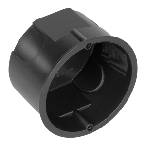 Flush-mounted junction box - 60 mm shallow, black