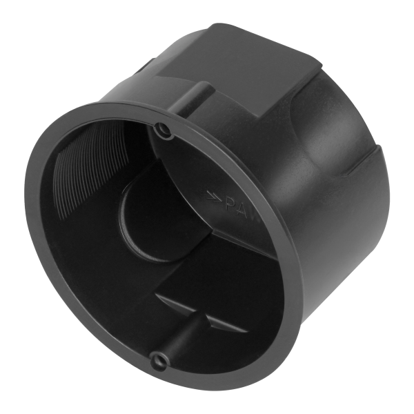 Flush-mounted junction box - 60 mm shallow, black