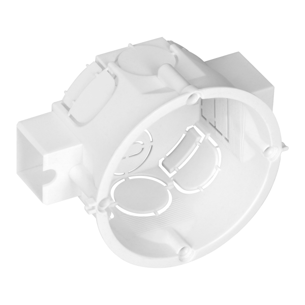 Serial, flush-mounted junction box - 60 mm shallow, white