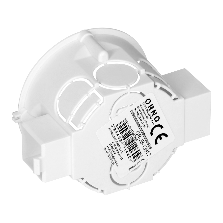 Serial, flush-mounted junction box - 60 mm shallow, white
