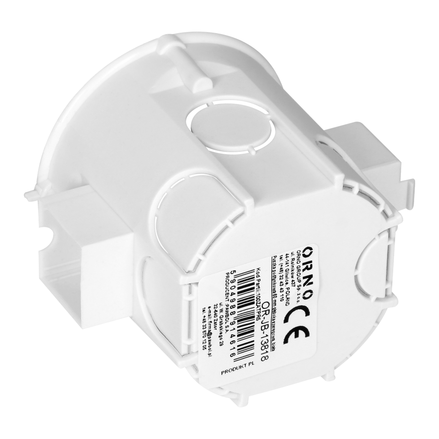 Serial, flush-mounted junction box - 60 mm deep, white